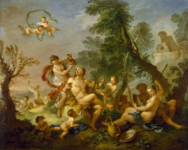 Bacchanal, by Charles-Joseph Natoire (1747), in the collection of the Museum of Fine Arts, Houston, Texas, USA.
